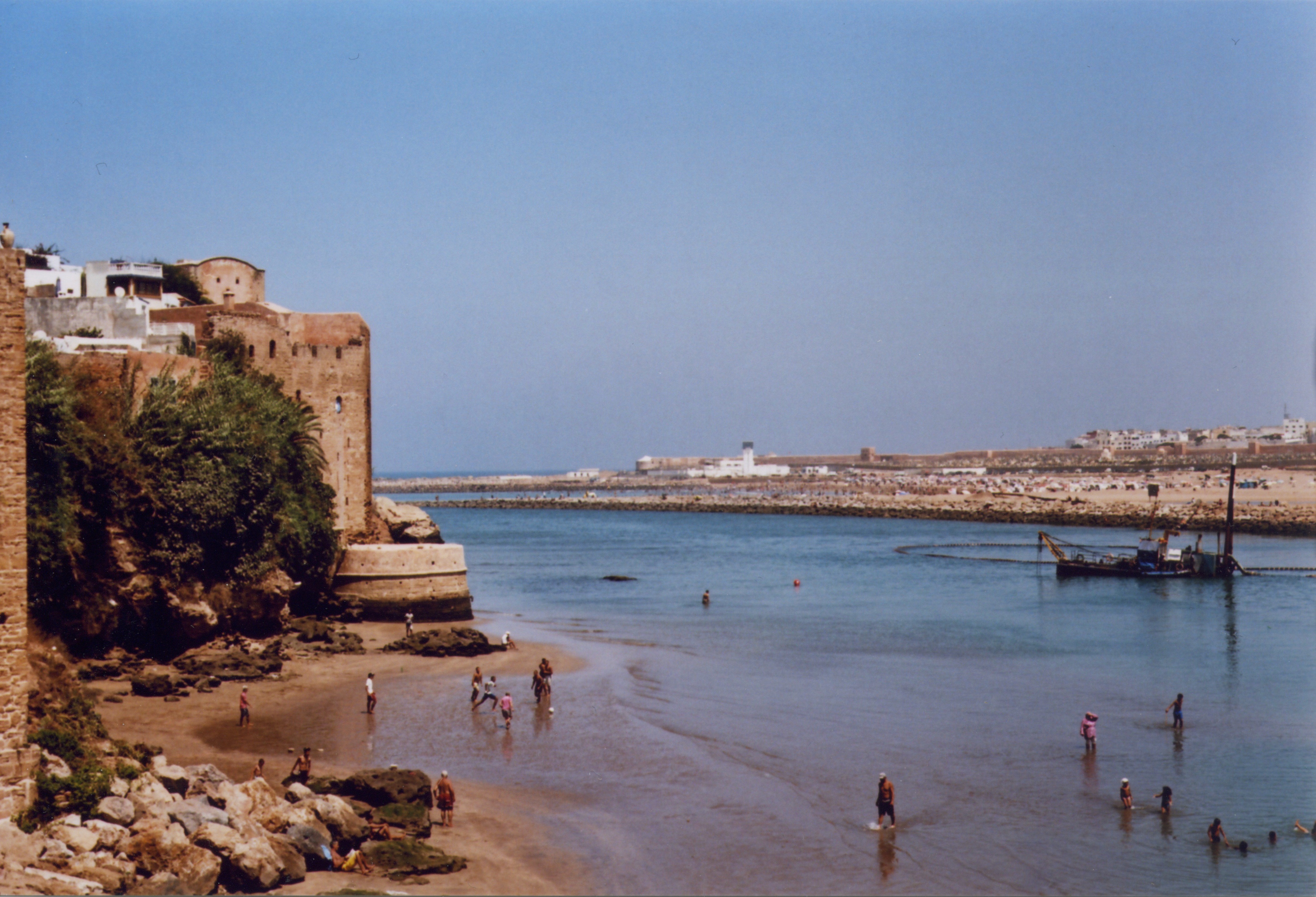 people play in the water in rabat, morocco